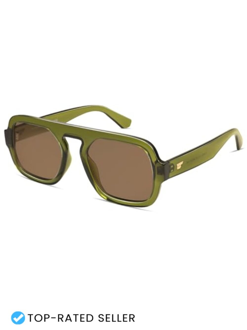 Retro Square Aviator Sunglasses for Women Men UV400 Protection Oversized
